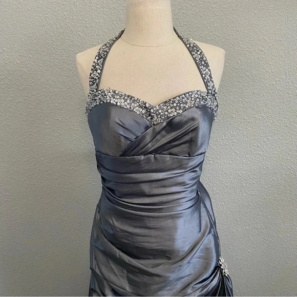Flirt by Maggie Sotero Mermaid Taffeta Halter‎ - Picture 3 of 11